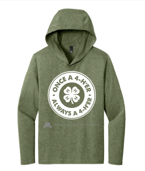 Picture of Once a 4-Her - Hooded Longsleeve